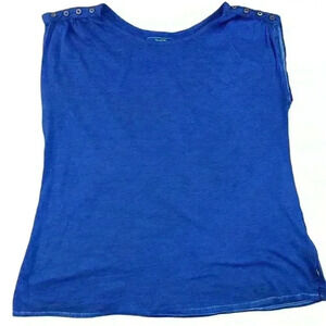 The North Face Blue Sleeveless Button Shoulder Top -‎ Women’s M
